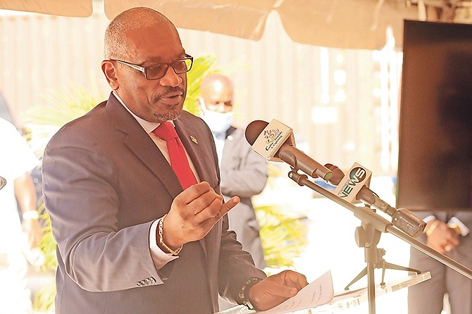 PRIME Minister Dr Hubert Minnis yesterday.
Photo: Donovan McIntosh/Tribune Staff