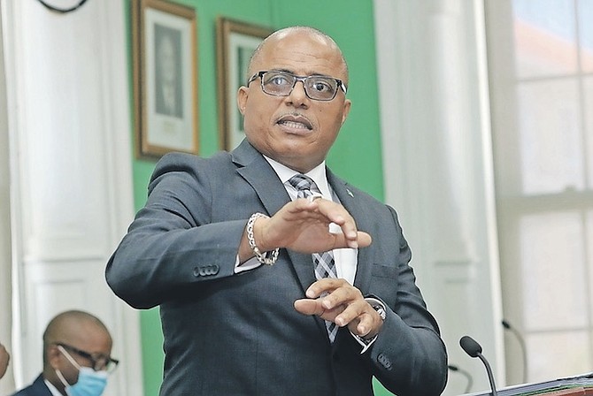 NATIONAL Security Minister Marvin Dames in Parliament. Photo: Donovan McIntosh/Tribune Staff