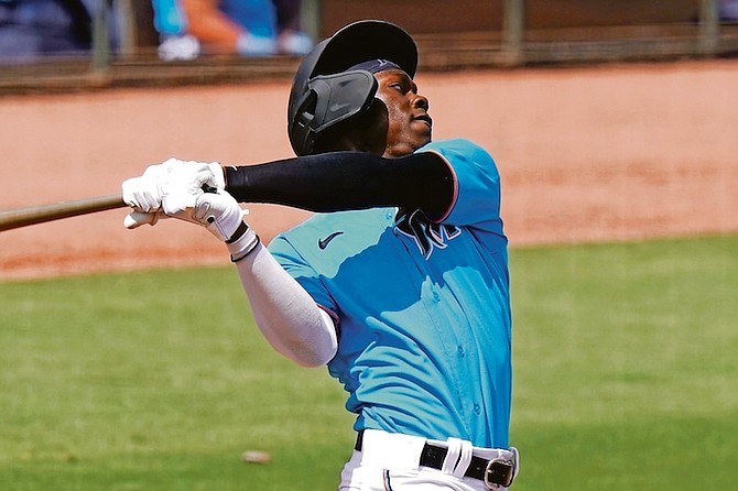 JASRADO “Jazz” Chisholm hit a two-run home run to highlight the Marlins’ 4-2 win over the Houston Astros in Grapefruit League play yesterday.