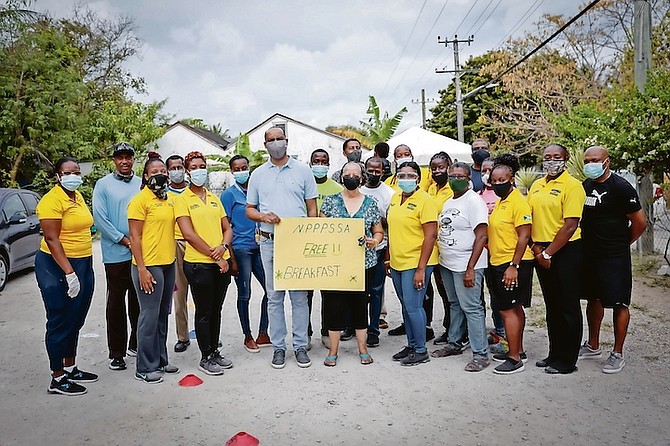 Members of the NPPSSA showed up at Mount Olive Baptist Church on Meeting and Augusta Street on Saturday where they provided free breakfast to residents, including students, in the Bain & Grants Town Constituency.

Photos by Racardo Thomas