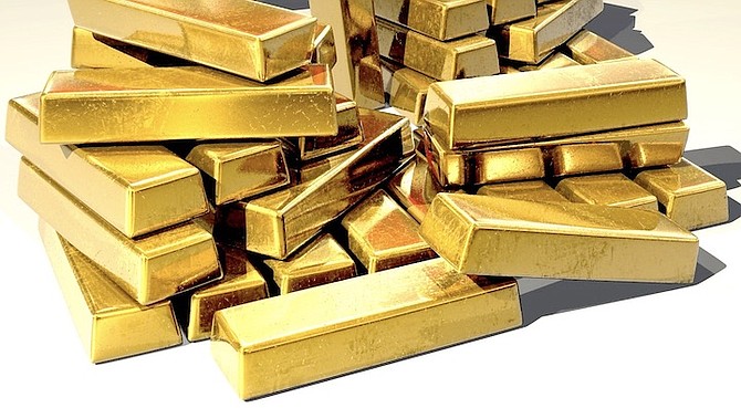 Gold bricks.