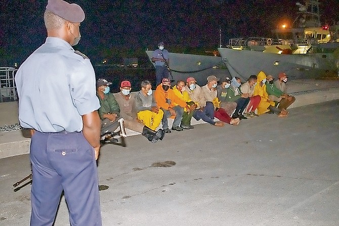 CUBAN detainees being held by the Royal Bahamas Defence Force.