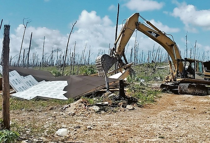 DEMOLITION work at The Farm in Abaco last weekend.