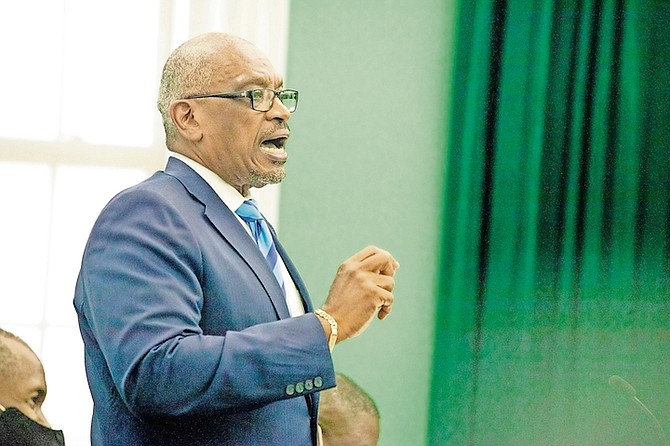 Prime Minister Dr Hubert Minnis speaks in the House of Assembly. Photo: Donovan McIntosh/Tribune Staff