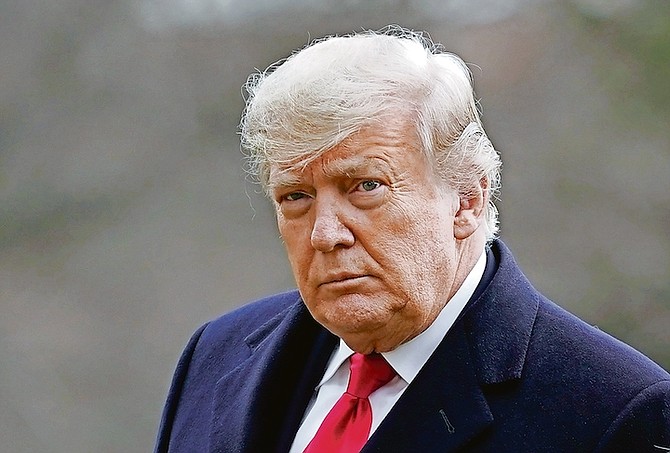 President Donald Trump pictured at the White House in December. But the former president is now facing legal troubles.