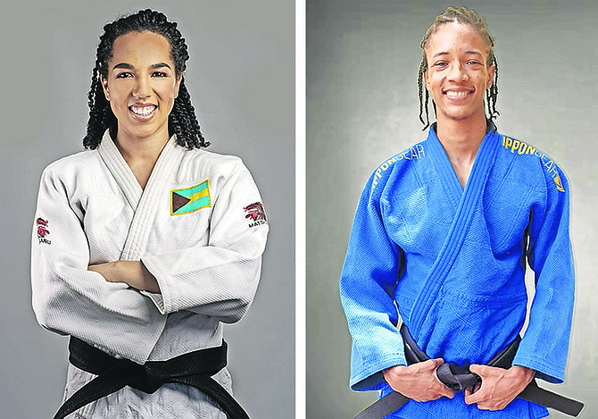 OLYMPIC BID: In their bid to secure a spot at the 2020 Olympic Games in Tokyo, long-time training partners Cynthia Rahming, left, and Andrew Munnings are hoping to make an impression on the International Judo Federation. The duo are scheduled to leave town on Thursday to represent the Bahamas at the World  Judo Championships in Budapest, Hungary, June 6-13.