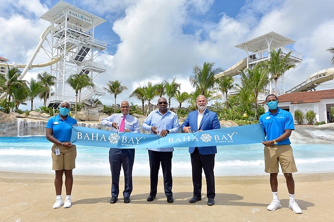 The official opening of the new water park at Baha Mar. BIS Photos/Kemuel Stubbs