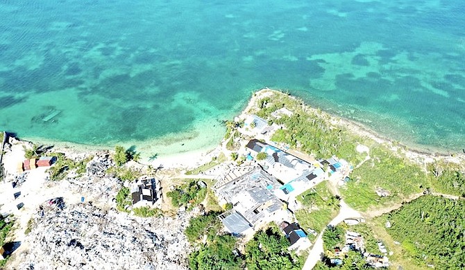A VIEW of Elbow Cay with debris.