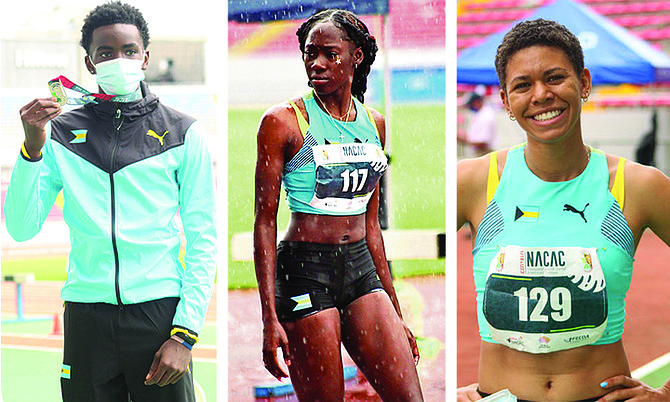 ATHLETES can be seen at the North American, Central American and Caribbean’s Under-18 to Under-23 Championships in San José, Costa Rica. Bahamas finished 3rd overall in the three-day meet held from Friday to Sunday.
