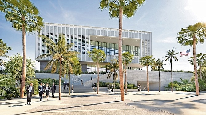 An artist’s impression of the planned US Embassy.