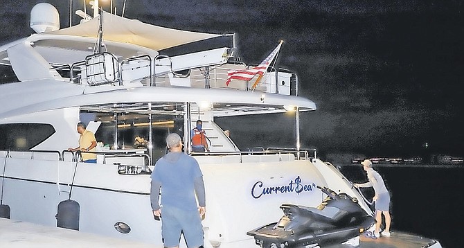 A BOAT captain is being questioned after he allegedly threatened his crew.