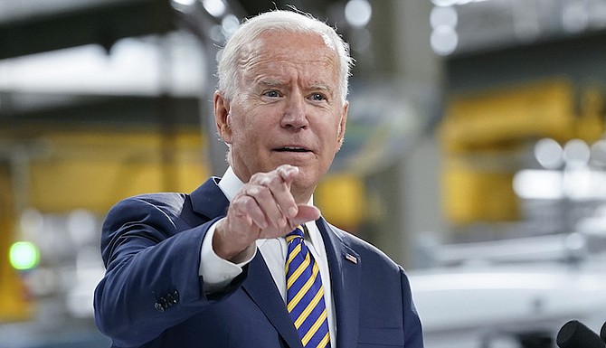PRESIDENT Joe Biden - pictured during a visit to the Lehigh Valley operations facility for Mack Trucks in Macungie, Pennysylvania, yesterday - was at least correctly predicted by polls to win the presidency this time around, but pollsters still have to solve problems with their surveys to regain confidence. Photo: Susan Walsh/AP