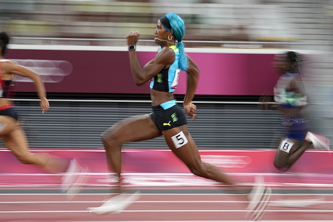 SHAUNAE Miller-Uibo in action for The Bahamas in the Tokyo Olympic Games.