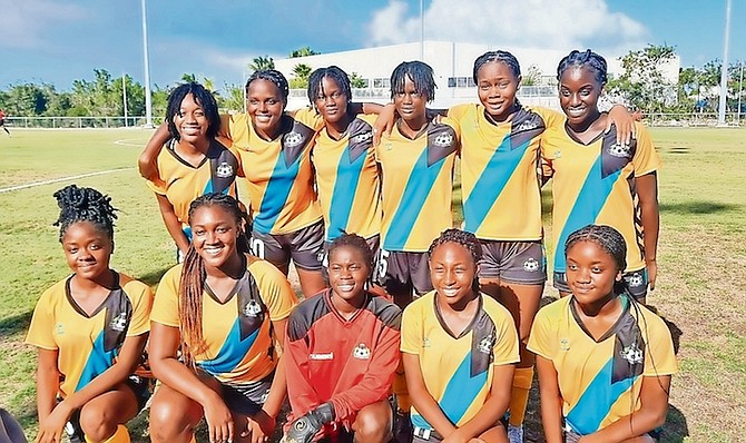 SOME members of the Bahamas’ under-20 women’s national soccer team.