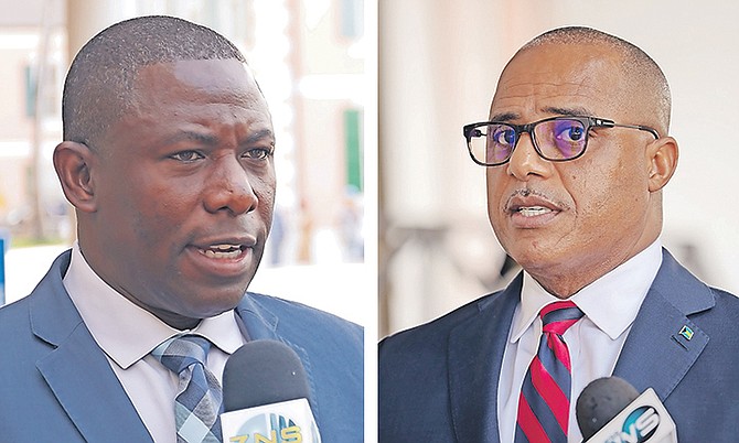 Health Minister Renward Wells and National Security Minister Marvin Dames.
