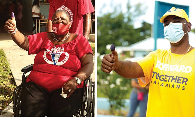 Voters at St Andrew's polling division in Yamacraw. Photos: Donavan McIntosh/Tribune staff