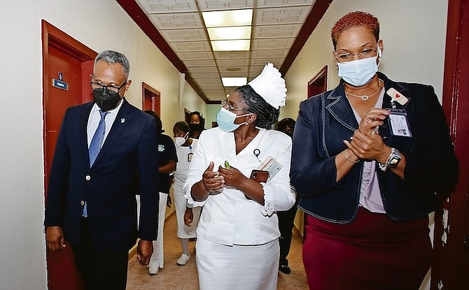 HEALTH and Wellness Minister Dr Michael Darville during his tour of the Sandilands Rehabilitation
Centre. Photo: Patrick Hanna/BIS