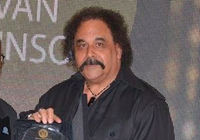 Ivan Johnson, founder of The Punch tabloid, who died aged 68. He is pictured in 2018 receiving his Pioneer Award from the Bahamas Press Club. Photo: Press Club