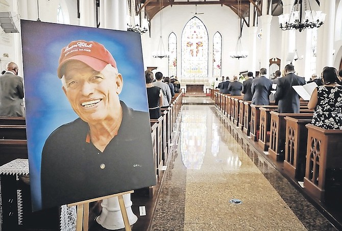 THE MEMORIAL service at Christ Church Cathedral for J Barrie Farrington.
Photo: Racardo Thomas/Tribune Staff