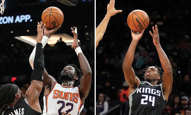 PHOENIX Suns centre Deandre Ayton and Sacramento Kings guard Buddy Hield.