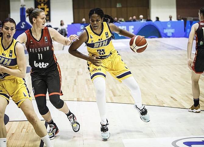 AN HISTORIC DOUBLE DOUBLE: Jonquel Jones finished with 44 points and 22 rebounds yesterday as she led Bosnia and Herzegovina to an opening round 87-81 victory over Belgium in the FIBA Women’s EuroBasket 2023 Qualifiers at the Mirza Delibašic Arena in Sarajevo.