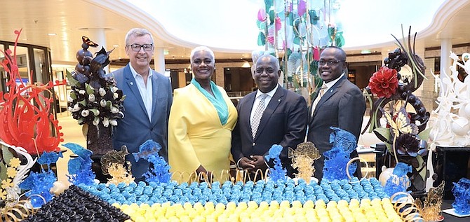 ALL smiles for Royal Caribbean CEO Michael Bayley and Prime Minister Philip “Brave” Davis here - alongside Erin Brown and Deputy Prime Minister Chester Cooper - but there’s not much to smile about in the Paradise Island deal for the Bahamian people.