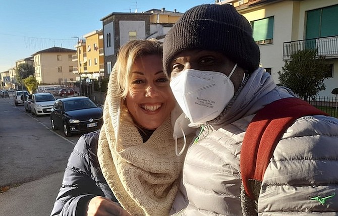 JIMMY Norius and his wife Serena in Italy.