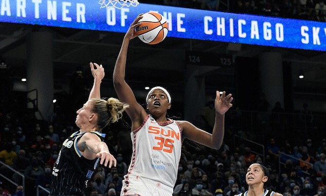 JONQUEL Jones in action in the WNBA. (AP)