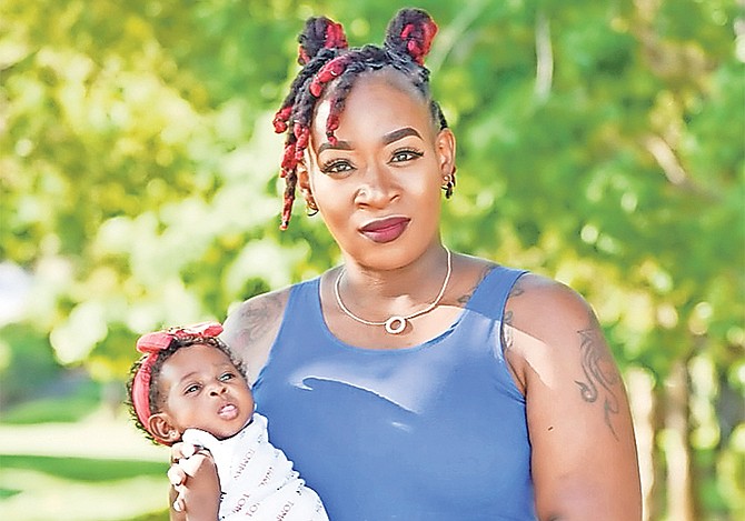 Tanishka Mackey with her four-month-old daughter Keimyah Ferguson, who needs surgery before she is six months old or she could suffer collapsed lungs.