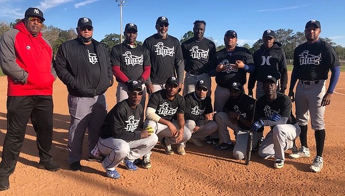 THE NEWLY formed Titans softball team in Fort Myers, Florida, at USA 2022 Winter Men’s Fastpitch
Classic over the weekend.