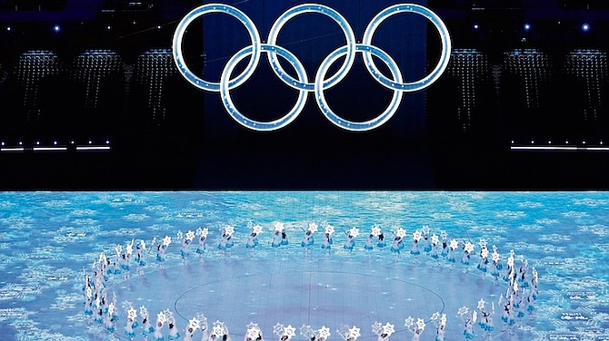 THE OPENING ceremony of the 2022 Winter Olympics on Friday.
Photo: Ashley Landis/AP