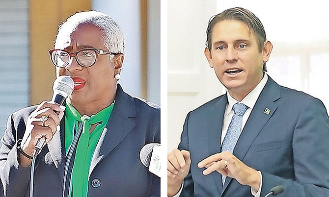 Former DRA Managing Director Katherine Forbes-Smith and Central and South Abaco MP John Pinder.
