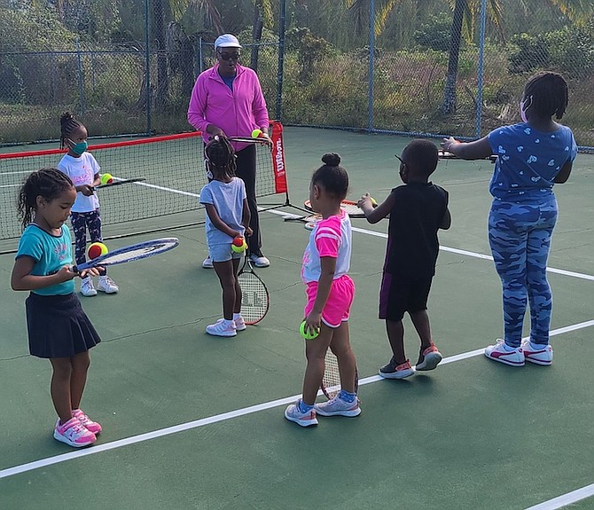 CHILDREN between five and 16 years take part in the Bahamas Lawn Tennis Association’s “Play Tennis Bahamas Programme” Spring Session.