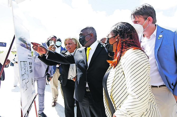 Prime Minister Philip “Brave” Davis at yesterday's groundbreaking event for the government’s Central Pines Abaco housing project.