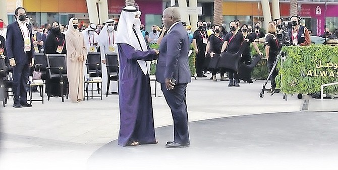 PRIME Minister Philip “Brave” Davis during his visit to Dubai.
