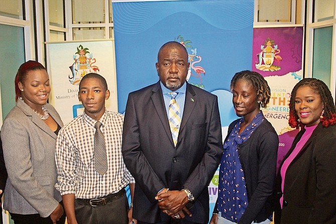 MINISTER of Youth, Sports and Culture Mario Bowleg at the Fresh Start launch yesterday. Photo: Pavel Bailey