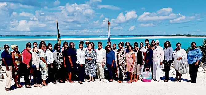 DAME Marguerite Pindling with attendees at the Exuma Women’s Wellness and Empowerment Summit.