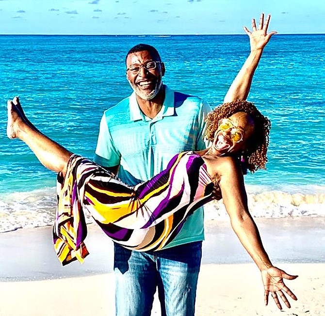 Lisa Nichols and Marcellus Hall have found love in paradise.