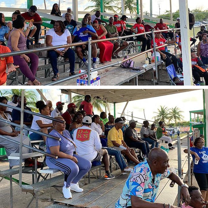FANS enjoy the game as the Bahamas Government Departmental Softball Association kicked off its 2022 season at the Bankers Field in the Balliou Hills Sporting Complex over the weekend. 
Photos by Tim Clarke