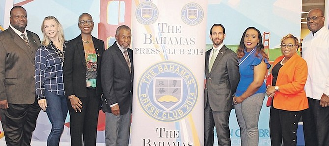 ATTENDEES at the Bahamas Press Club event to mark World Press Freedom Day.