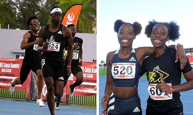 ANTOINE ANDREWS, Lacarthea Cooper and Paige Archer have all qualified for the World Athletics’ Under-20 Championships. Photos: Christopher Saunders