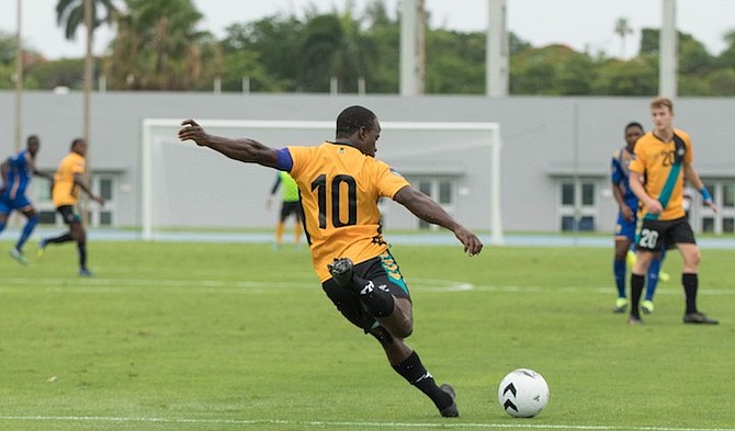 Goalscorer Lesly St Fleur shown in action. Photos by Thinq Studio