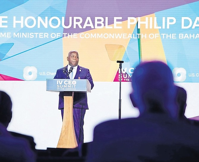 PRIME Minister Philip “Brave” Davis at the 2002 Summit of the Americas yesterday.
