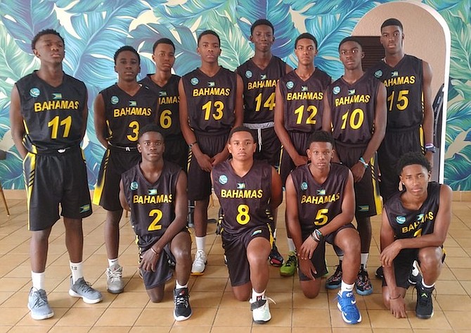 MEMBERS of the Bahamas junior boys national basketball team.