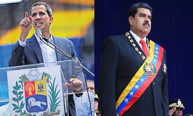 JUAN GUAIDO, left, and Nicolas Maduro.