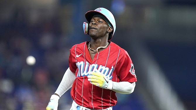 Miami Marlins' Jazz Chisholm Jr. (AP Photo/Lynne Sladky)