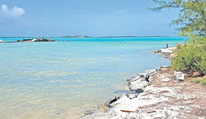 A DAY later, the water in Exuma is already looking a lot clearer after 20,000 gallons of fuel have been removed.