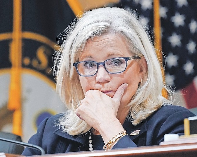 VICE Chair Liz Cheney, R-Wyo, listens as the House select committee investigating the January 6 attack on the Capitol holds a hearing.
Photo: J Scott Applewhite/AP