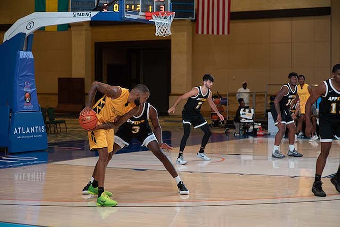 BLOWOUT: The Appalachian State University Mountaineers men’s basketball team last night routed the Bahamas Select Team 111-65 in at Summer of Thunder basketball tournament in the Imperial Ballroom of the Atlantis resort on Paradise Island.
Photo: Moise Amisial/Tribune Staff