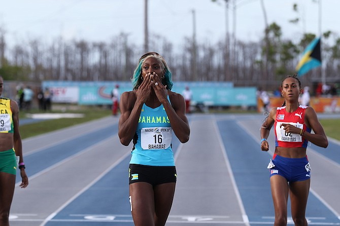 Shaunae Miller-Uibo after winning the 400m final.